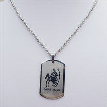 Load image into Gallery viewer, Zodiac 12 Horoscope Pendant Stainless Steel Constellations Necklace Jewerly For Men Women