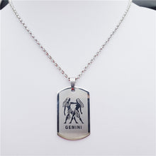Load image into Gallery viewer, Zodiac 12 Horoscope Pendant Stainless Steel Constellations Necklace Jewerly For Men Women