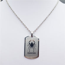 Load image into Gallery viewer, Zodiac 12 Horoscope Pendant Stainless Steel Constellations Necklace Jewerly For Men Women